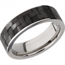 Lashbrook Titanium 7mm Men's Wedding Band - C7F16_CF+POLISH