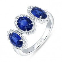 Uneek Petals Blue Sapphire Diamond Fashion Ring - SWS237BSOV