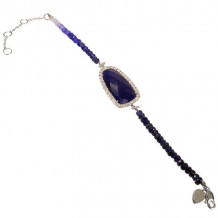 Meira T 14k White Gold Blue Sapphire Beaded Bracelet