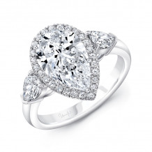 Uneek Pear White Diamond Engagement Ring - R008U