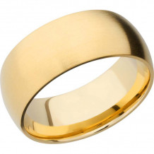 Lashbrook 14k Yellow Gold 9mm Men's Wedding Band - 14KY9D-P+SATIN