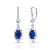 Uneek Petals Blue Sapphire Dangling Earrings - LVE941BSMK