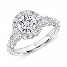 Uneek Us Collection Round Diamond Engagement Ring - SWUS017RDCW-6.5RDV1