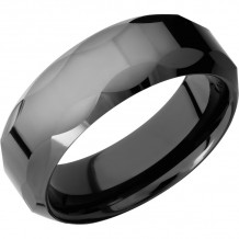 Lashbrook Black Tungsten 8mm Men's Wedding Band - C08B007+POLISH