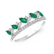 Uneek Emerald Diamond Band - R88701EMCB