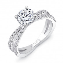 Uneek Round Diamond Engagement Ring with Peekaboo Split Shank - SWS173