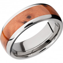 Lashbrook Titanium Hardwood 8mm Men's Wedding Band - HW8D15_THUYABURL+POLISH