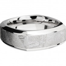 Lashbrook Cobalt Chrome Meteorite 8mm Men's Wedding Band - CC8BSQ15(NS)_METEORITE+POLISH