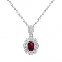 Uneek Oval Ruby Diamond Pendant - LVNRI292R