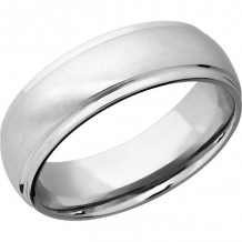 Lashbrook Cobalt Chrome 7mm Men's Wedding Band - CC7DGE+ANGLE+SATIN_POLISH