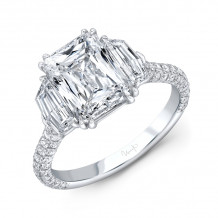 Uneek Cushion Cut Diamond Engagement Ring - R045U
