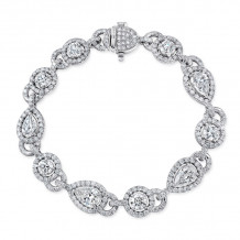 Uneek Round and Pear-Shaped Diamond Bracelet - LBR183