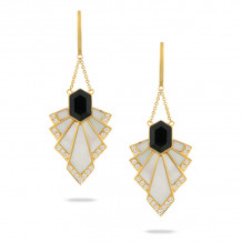 Doves Gatsby 18k Yellow Gold Gemstone Earrings - E9085BOWMP