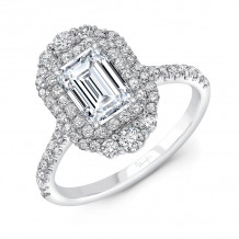 Uneek Emerald Cut Diamond Engagement Ring - SWS232DHDS-7X5EM