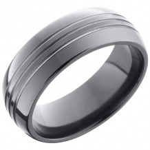 Lashbrook Black Zirconium 8mm Men's Wedding Band - Z8D3.5+POLISH