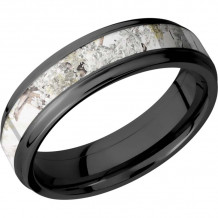 Lashbrook Black Zirconium 6mm Men's Wedding Band - Z6FGE13_KINGSSNOW+POLISH