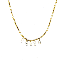 Meira T 14k Yellow Gold Tear Drop Diamond Necklace