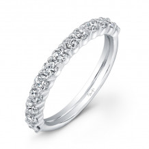 Uneek 13-Diamond Shared-Prong Wedding Band with Scalloped Edges - UWB09