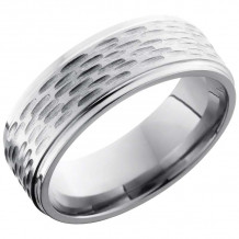 Lashbrook Titanium 8mm Men's Wedding Band - 8FGE+DISC1_POLISH