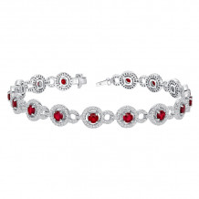 Uneek Round Ruby Bracelet - LVBRMT1484R