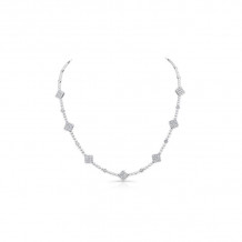 Uneek 18k White Gold Bouquet Necklace
