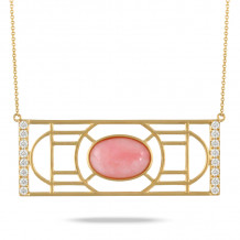 Doves Dahlia 18k Yellow Gold Gemstone Necklace - N9581PO