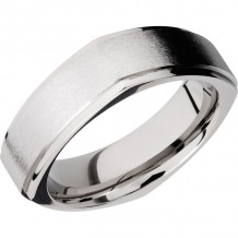 Lashbrook Titanium 7mm Men's Wedding Band - 7FGESQ+STONE_POLISH