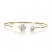 Doves 18k White Gold Diamond Bangle Bracelet - B6675-1