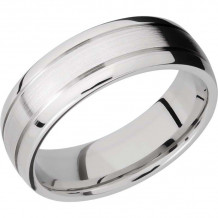 Lashbrook Cobalt Chrome 7mm Men's Wedding Band - CC7D2.5+SATIN_POLISH