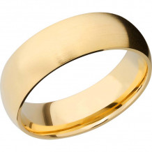 Lashbrook 14k Yellow Gold 7mm Men's Wedding Band - 14KY7D-P+SATIN