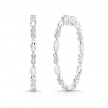 Uneek Cahuenga Inside-Out Diamond Hoop Earrings - LVEWA7528W