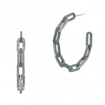 Freida Rothman Chain Link Hoop Earrings - BCPKZE11-14K