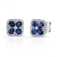 Uneek Blue Sapphire Diamond Earrings - LVEMI0302S