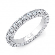 Uneek Round Diamond Eternity Band with Floating Illusion U-Pave - UWB033