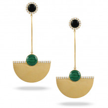 Doves Verde 18k Yellow Gold Gemstone Earrings - E9205BOMC