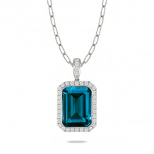 Doves London Blue 18k White Gold Gemstone Pendant - P8266LBT