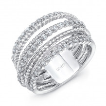 Uneek Teneriffe III Crossover-Style Diamond Band - LVBW080W