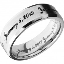 Lashbrook Cobalt Chrome 7mm Men's Wedding Band - CC7B_LCVFONTS+SATIN_POLISH