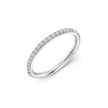 Uneek 14k White Gold Unity Silhouette Wedding Band