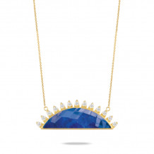 Doves Royal Lapis 18k Yellow Gold Gemstone Necklace - N8878LP