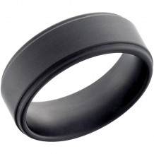 Lashbrook Black Tungsten 8mm Men's Wedding Band - C08RC015_MS