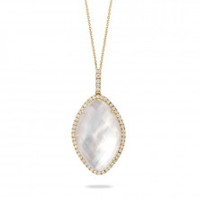 Doves White Orchid 18k White Gold Gemstone Pendant - P5915WMP