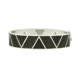 Freida Rothman Industrial Finish Geometric Hinge Bangle - IFPKBKB47-H photo