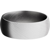 Lashbrook White Damascus Steel 8mm Men's Wedding Band - D8D+BEAD photo3