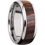 Lashbrook Titanium Hardwood 8mm Men's Wedding Band - HW8D15_NATCOCO+POLISH photo2