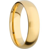 Lashbrook 14k Yellow Gold 6mm Men's Wedding Band - 14KY6D-P+SATIN photo2