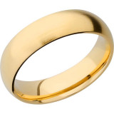 Lashbrook 14k Yellow Gold 6mm Men's Wedding Band - 14KY6D-P+SATIN photo