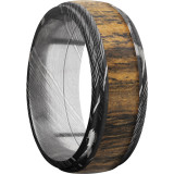 Lashbrook Black Damascus Steel Hardwood 8mm Men's Wedding Band - D8DGE15_BOCOTE+ACID photo2