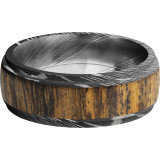 Lashbrook Black Damascus Steel Hardwood 8mm Men's Wedding Band - D8DGE15_BOCOTE+ACID photo3