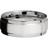 Lashbrook 14k White Gold 8mm Men's Wedding Band - 14KW8FGEW+CROSS+SATIN_POLISH photo3